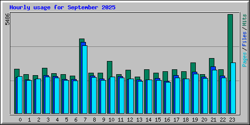 Hourly usage for September 2025