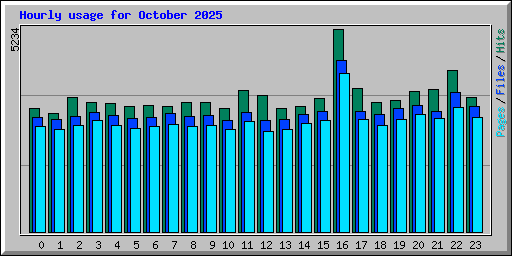 Hourly usage for October 2025